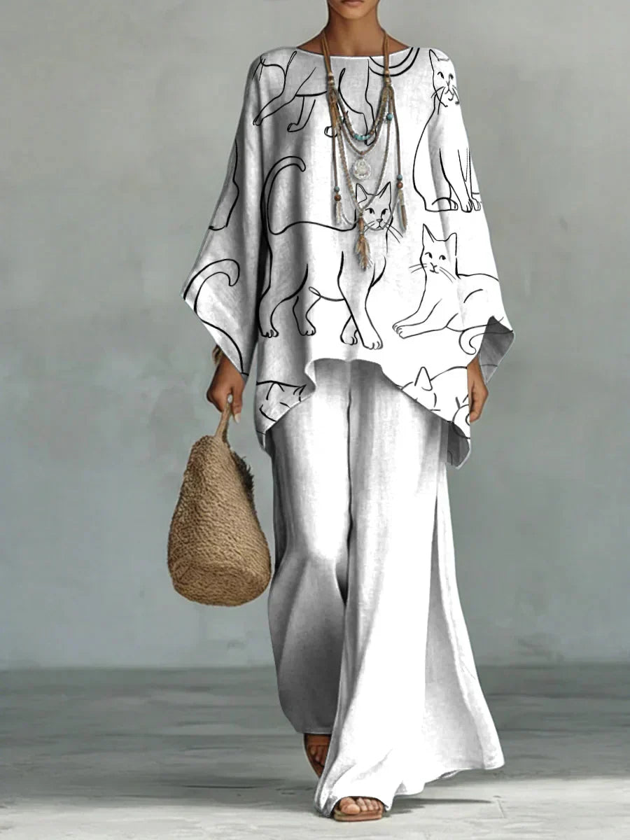 アンサンブル ドルフィン | プリント柄快適アンサンブル