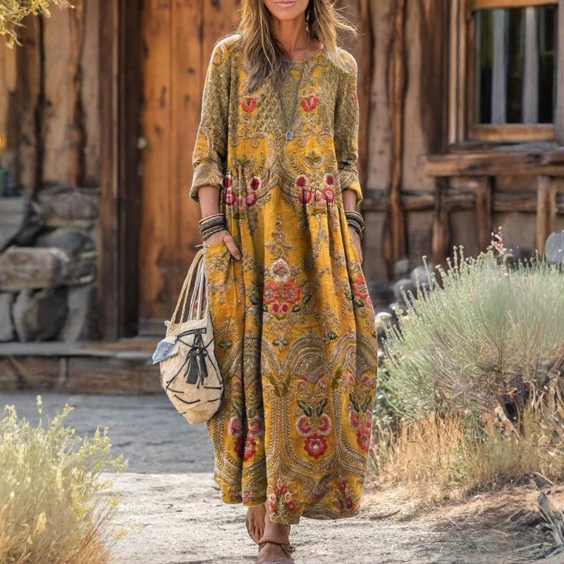 エブリン | ヴィンテージ風長袖カジュアルローブ