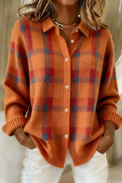 カミーユ™ | チェック柄カーディガン