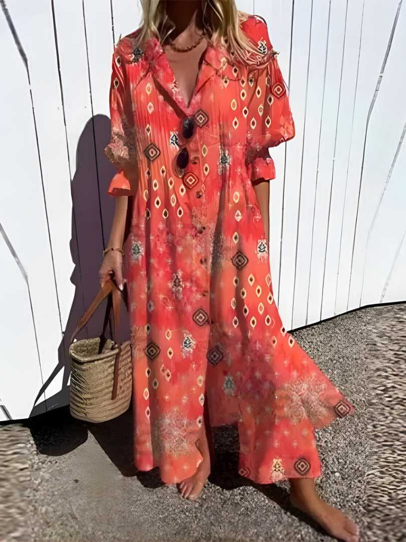 Susan™ | Artistic Pattern Casual Maxi Dress