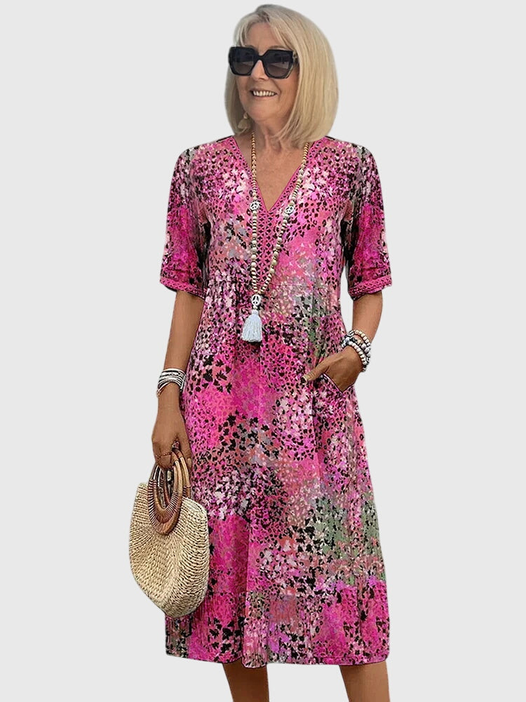 ベラ | エレガントな花柄ミディドレス