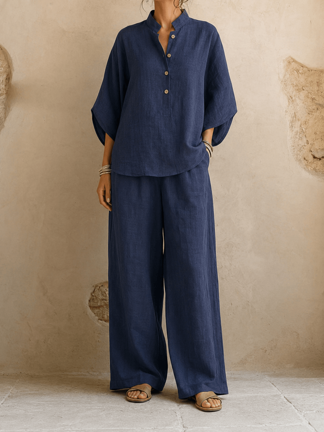 Maribel | Batwing Sleeves and Wide-Leg Trousers