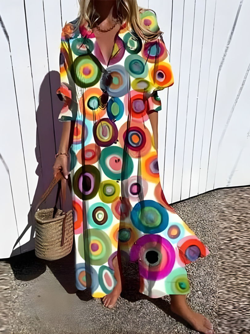 Susan™ | Artistic Pattern Casual Maxi Dress
