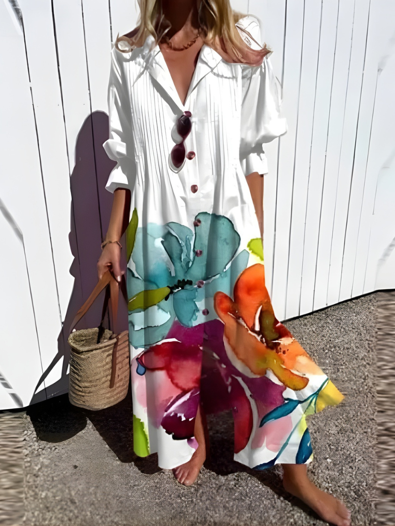Susan™ | Artistic Pattern Casual Maxi Dress