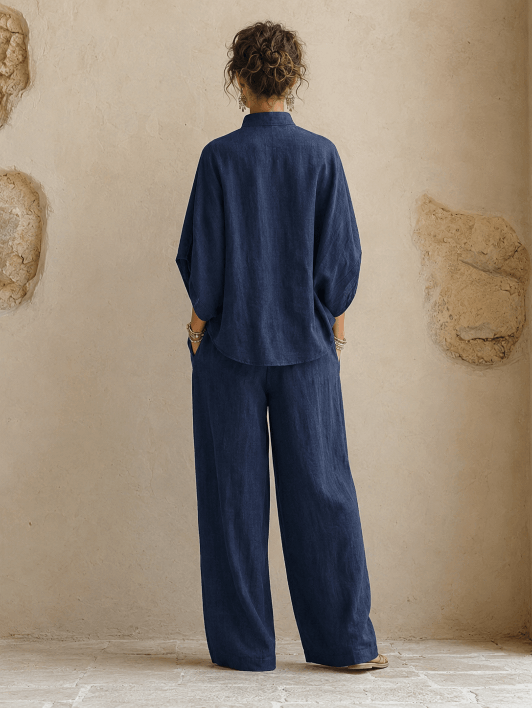 Maribel | Batwing Sleeves and Wide-Leg Trousers