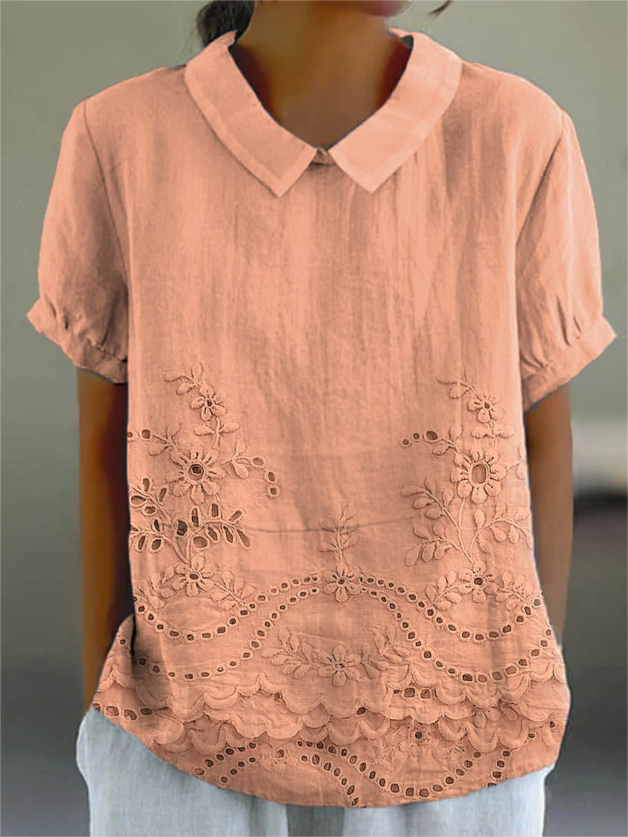 リリー | フローラル刺繍シャツ