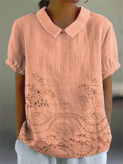 リリー | フローラル刺繍シャツ