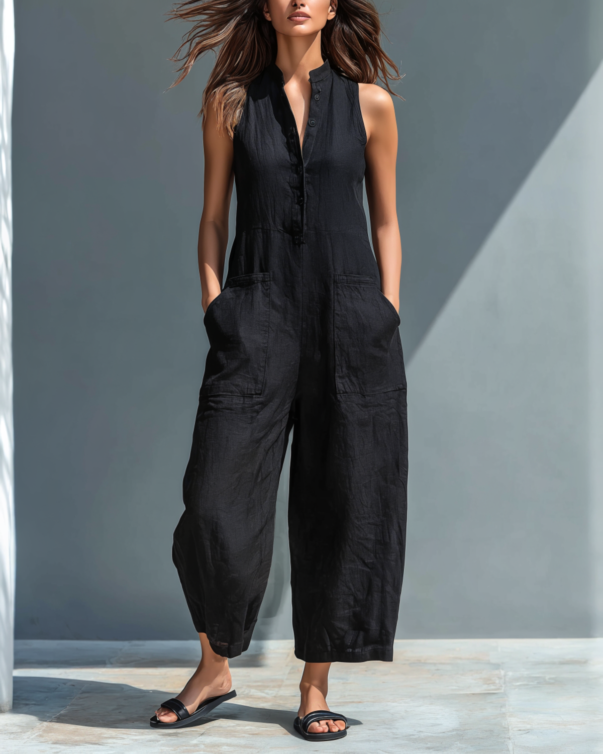 Sofia™ | Linen Long Jumpsuit