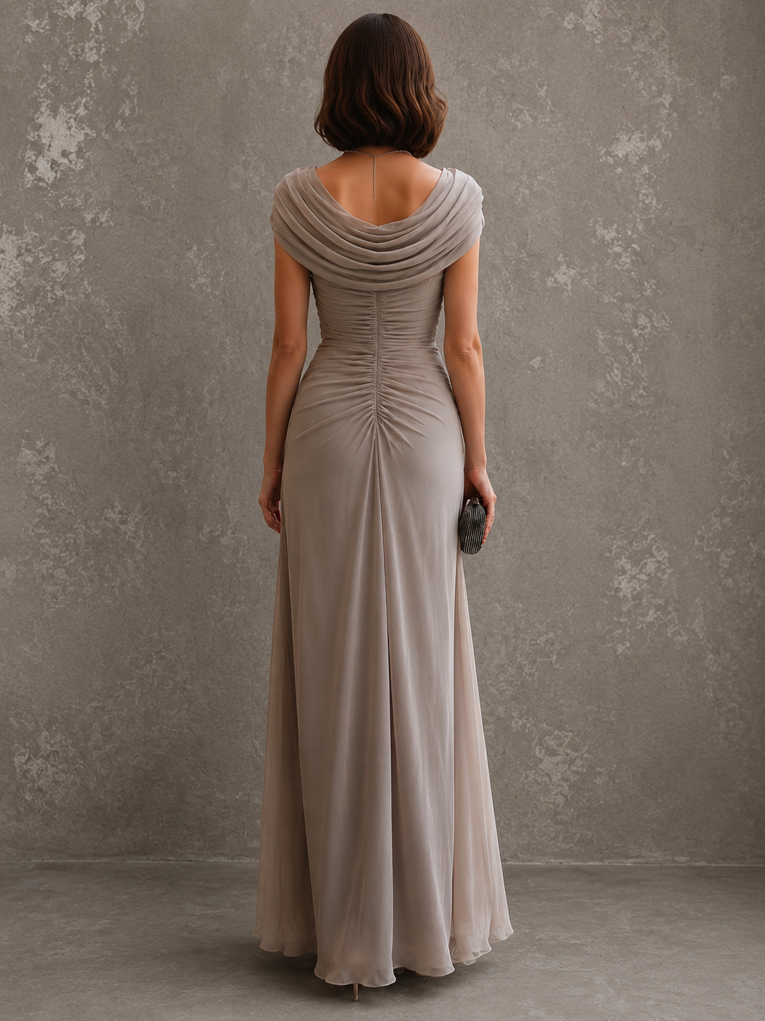 Jilliann | Draped Cowl-Neck Maxi Dress