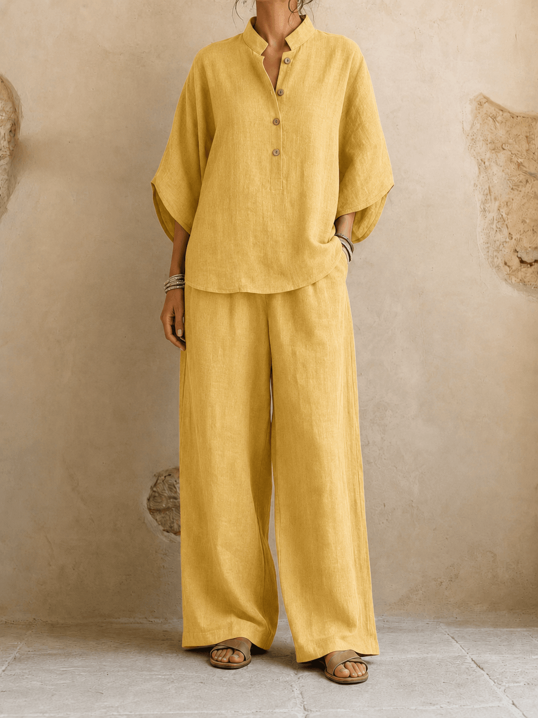 Maribel | Batwing Sleeves and Wide-Leg Trousers